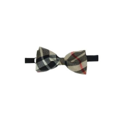 Camel Thomson Tartan Bow Tie