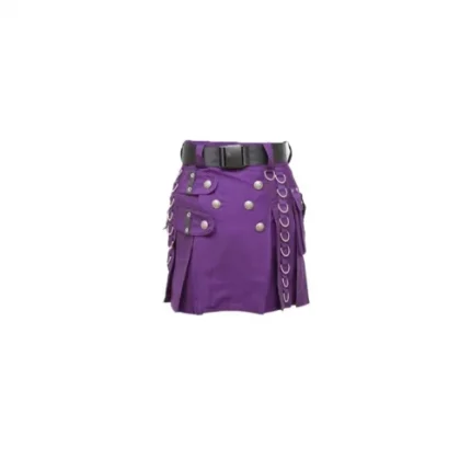 womens purple utility kilt