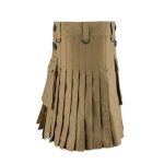 Utility Wool Traditional Kilt in Khaki - Image 3