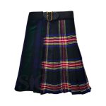 Classic Black Watch and Black Stewart Tartan Kilt with Dual Plaid Design - Image 2