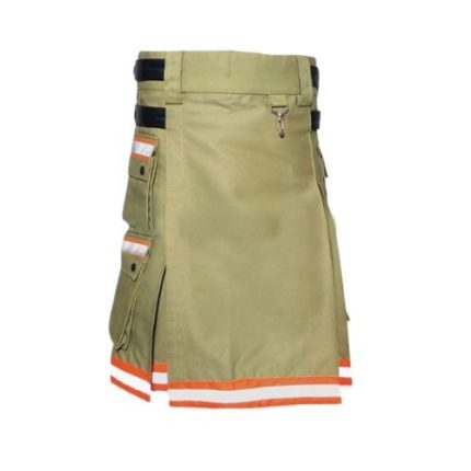 Men's Khaki Bunker Gear Firefighter Kilt