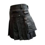 Classic Leather Kilt with Adjustable Straps - Image 2