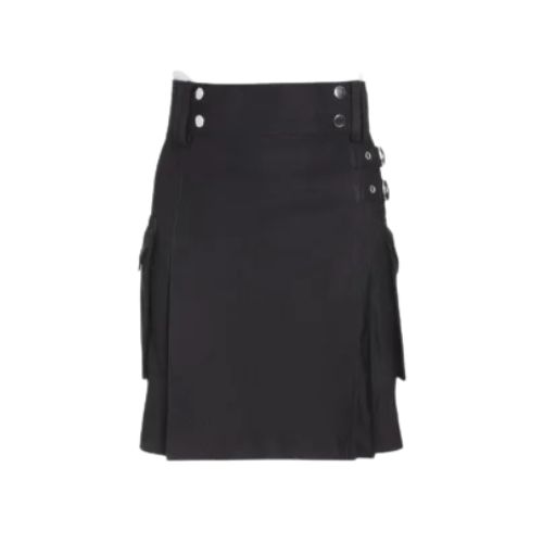 womens-black-utility-kilt