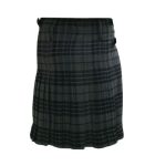 Elegant Night Watch Tartan Kilt in Dark Plaid with Fringed Edge - Image 3