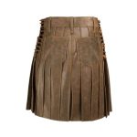 Brown Leather Utility Kilt – Rugged Style with Functionality - Image 3