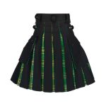 Irish Tartan Black Hybrid Kilt for Men - Image 3