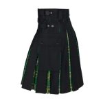 Irish Tartan Black Hybrid Kilt for Men - Image 2