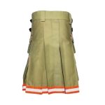 Men's Khaki Bunker Gear Firefighter Kilt - Image 3