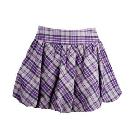womens purple and grey tartan mini kilt