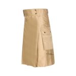 Modern Beige Utility Kilt with Buckles - Image 4