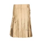 Modern Beige Utility Kilt with Buckles - Image 5