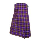 Vibrant Men's Dutch Tartan Kilt in Purple and Brown Plaid - Image 2