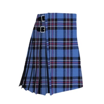 Classic Rangers Tartan Kilt in Blue, Black, and Red Plaid Design