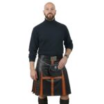 Black & Brown Leather Kilts for Men