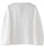 Classic Boys' White Lace-Up Shirt