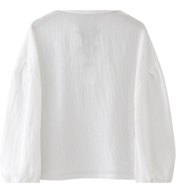 Classic Boys' White Lace-Up Shirt