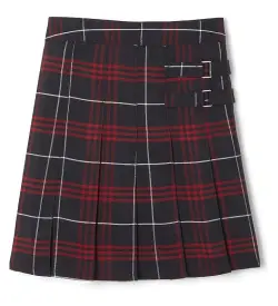 Classic Kids' Blue and Grey Tartan Kilt Front side