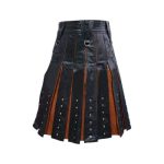 Black & Brown Leather Kilts for Men - Image 3