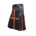 Black & Brown Leather Kilts for Men - Image 2