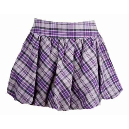 womens purple and grey tartan mini kilt