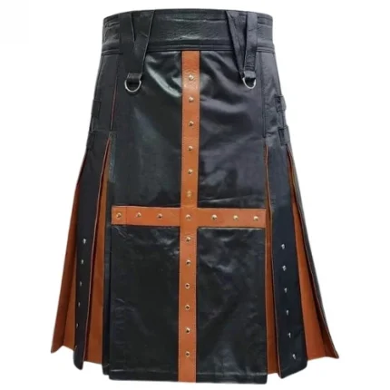 Black & Brown Leather Kilts for Men