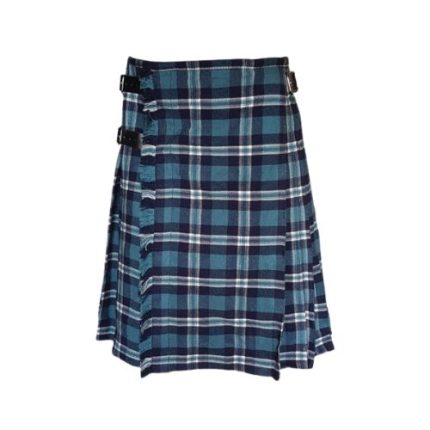 Traditional St. Andrews Tartan Kilt in Blue and Navy Plaid