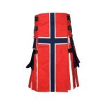 Norwegian Flag Tricolor Kilt