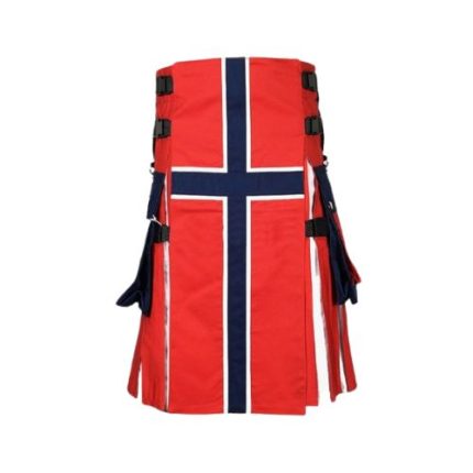 Norwegian Flag Tricolor Kilt