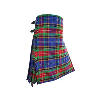 Vibrant Beattie Tartan Kilt in Multicolored Plaid with Classic Pleats