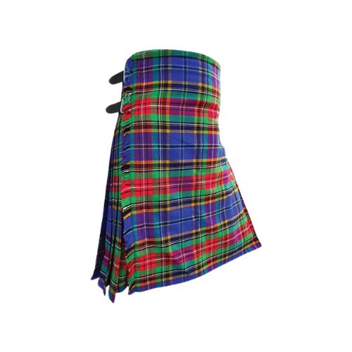 Vibrant Beattie Tartan Kilt in Multicolored Plaid with Classic Pleats