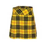Women’s MacLeod of Lewis Tartan Mini Kilt with Buckle Straps