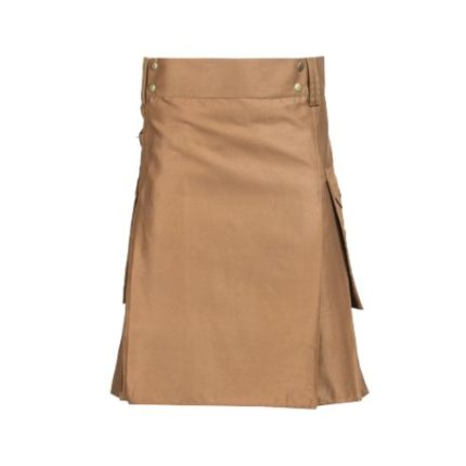 Kilts for Men - Modern Brown Utility Kilt with Cargo Pockets