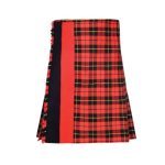 Men’s Wallace Tartan Hybrid Kilt with Red and Black Cotton Design