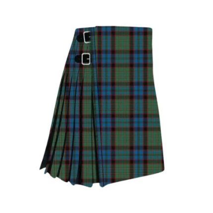 Traditional Nicolson (MacNicol) Tartan Kilt in Green, Blue, and Red Plaid