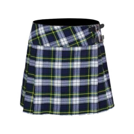 Women’s Dress Gordon Tartan Mini Kilt with Buckle Straps