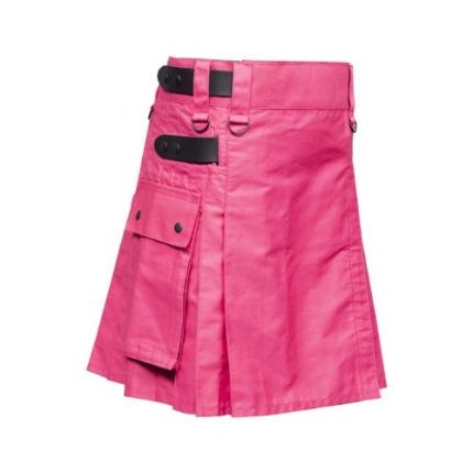 womens-pink utility-kilt