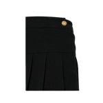 Women’s Black Cotton Pleated Mini Kilt