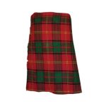 Traditional Kirk Tartan Kilt in Vibrant Red and Green Plaid
