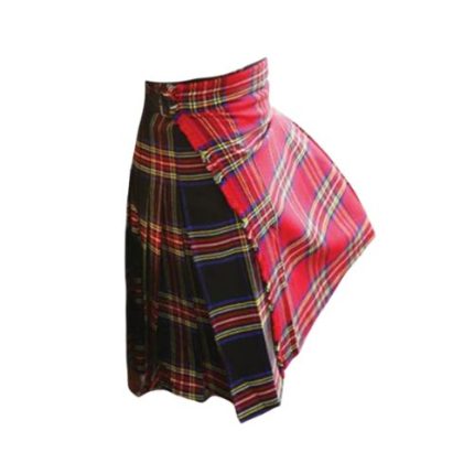 Modern Royal Stewart and Black Stewart Hybrid Tartan Kilt