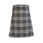 Classic Hamilton Tartan Kilt in Grey and Black Plaid Design