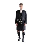 Complete Gents Black Spirit Prestige Kilt Outfit - Prince Charlie Outfit