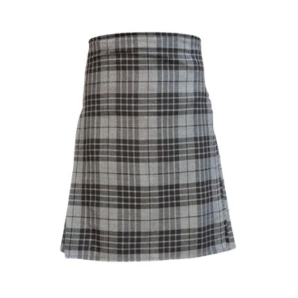 Classic Hamilton Tartan Kilt in Grey and Black Plaid Design