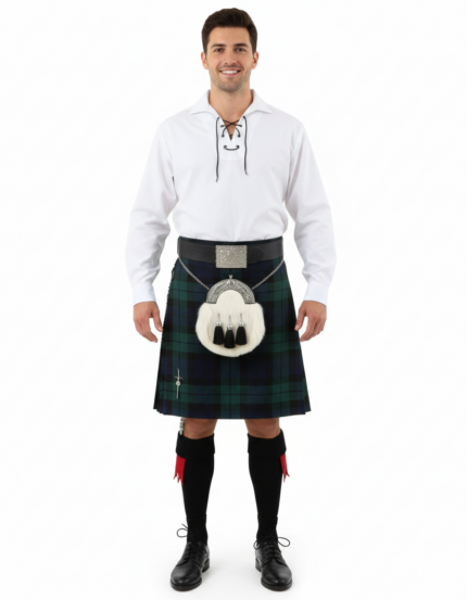 Casual Kilt Outfit With Jacobite Ghillie Shirt