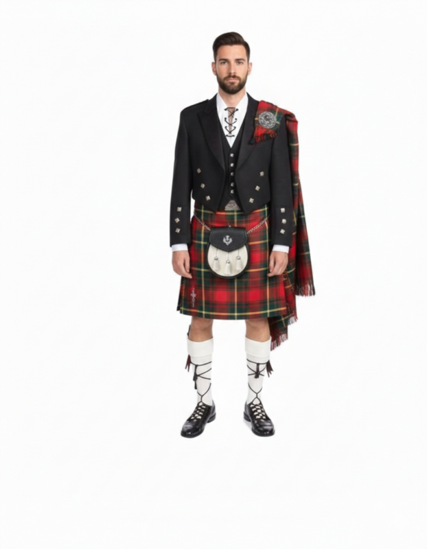 Prince Charlie Modern Hay Tartan Kilt Outfit
