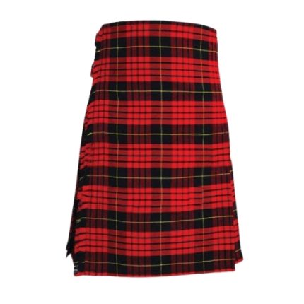 Bold McQueen Tartan Kilt in Red and Black Plaid Design