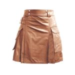 Brown Leather Kilt for Men