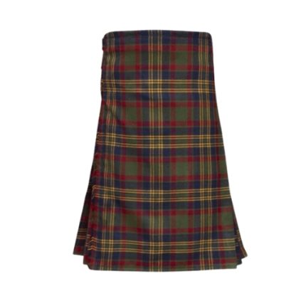 Classic Cork County Tartan Kilt with Green, Red, and Yellow Plaid Design