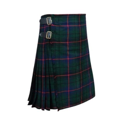 Classic Davidson Modern Tartan Kilt in Green, Navy, and Red Plaid