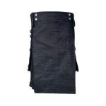 Dark Wash Indigo Denim Kilt with Leather Straps, Buckles, and Cargo Pockets