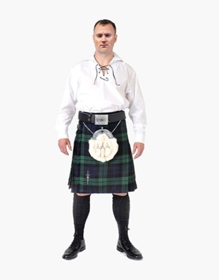 Casual Kilt Outfit With Jacobite Ghillie Shirt